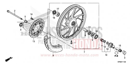 FRONT WHEEL GLR1251WHH de 2017